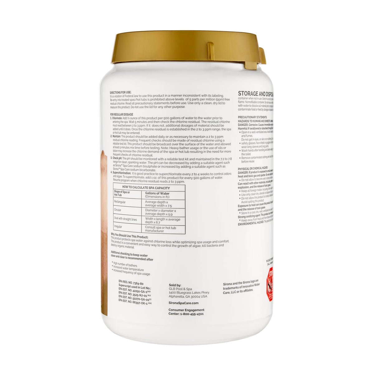 Granules dissolve quickly to evenly sanitize spa water and prevent cloudiness.