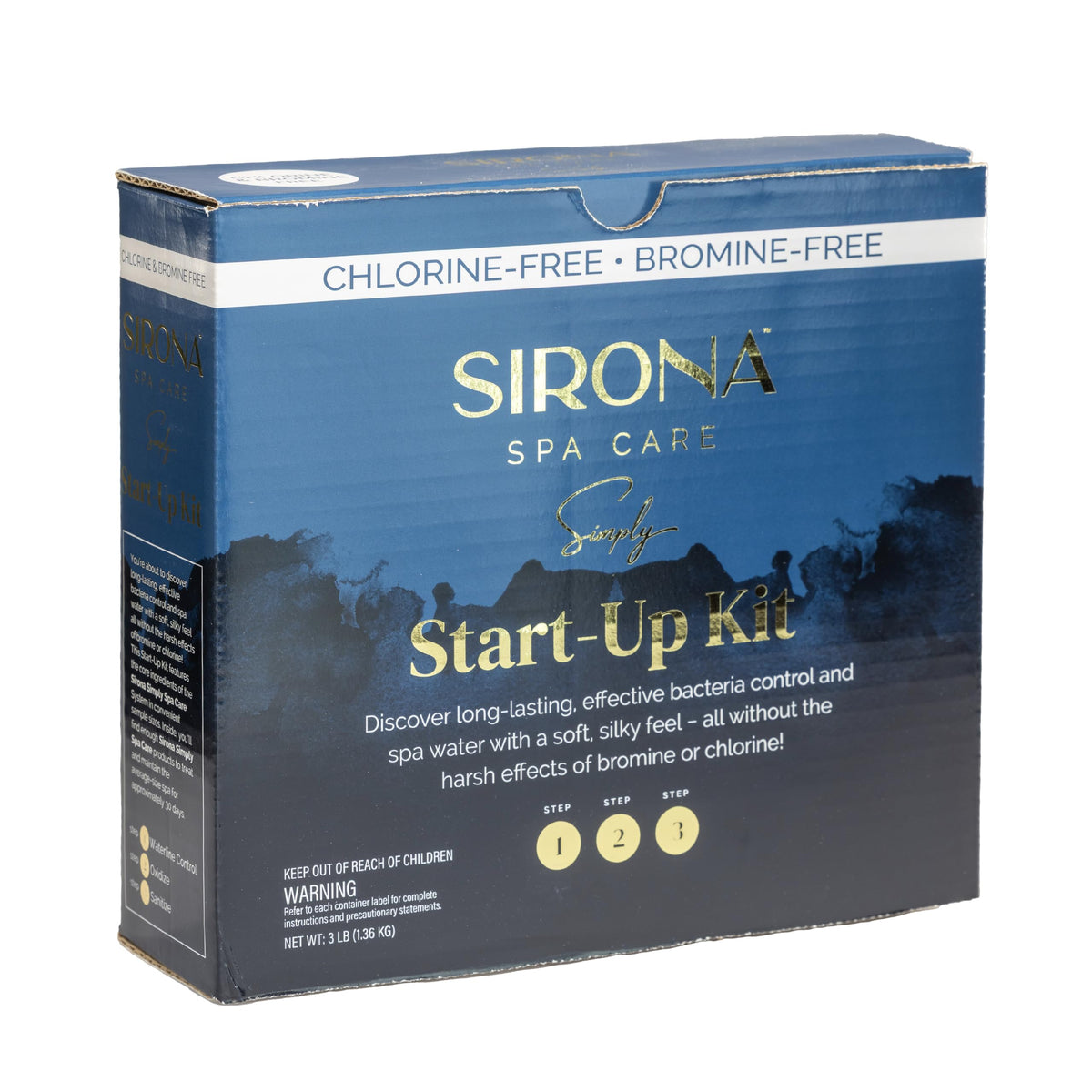 Sirona Spa Care Simply Start-Up Kit front view for easy spa setup and clean water
