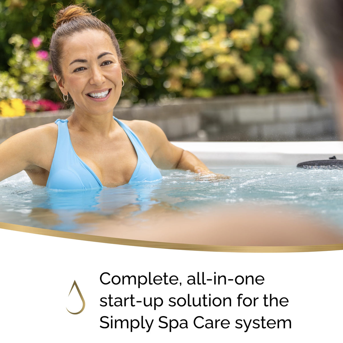 Sirona Spa Care Simply Waterline Control bottle prevents line buildup and staining