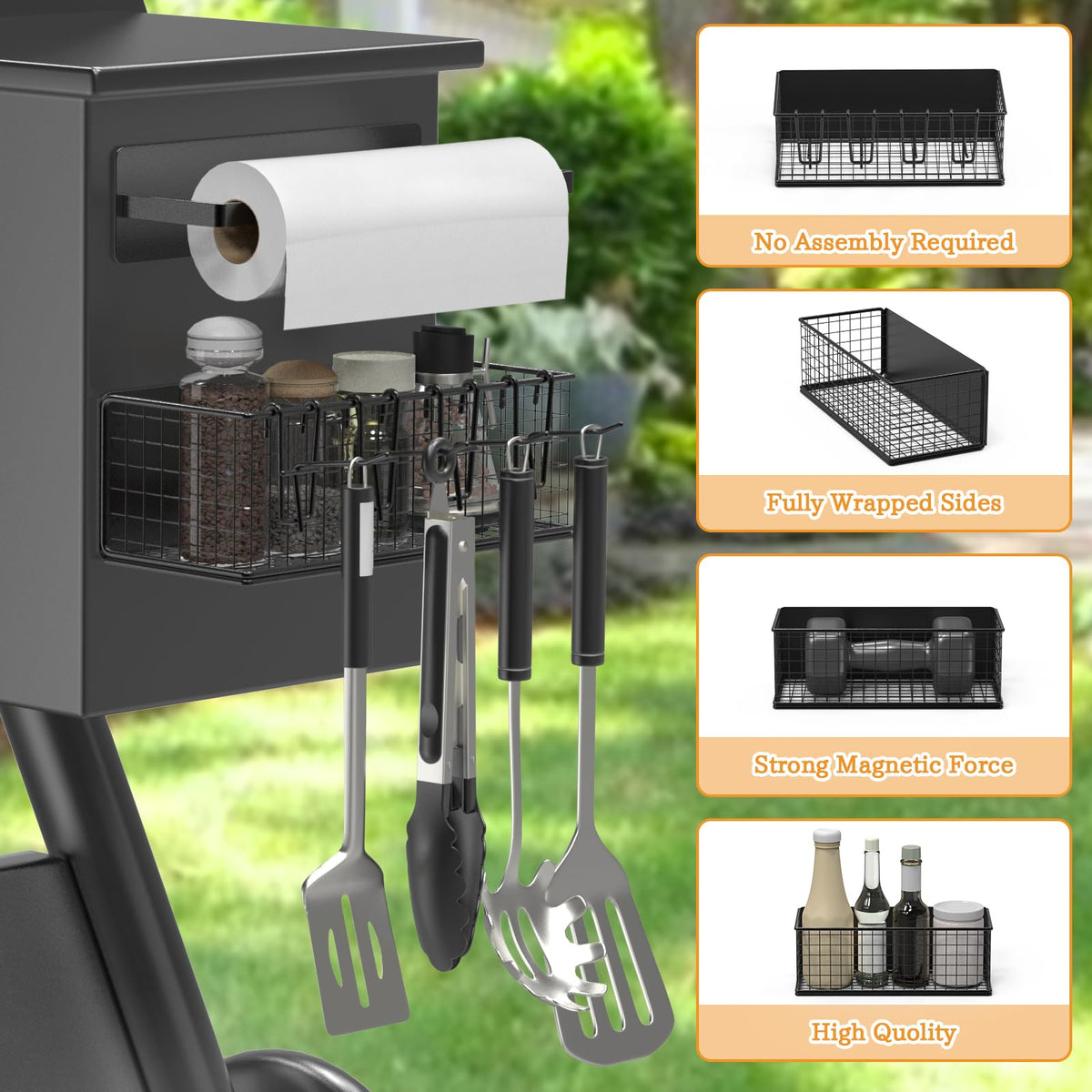 Sirozi rust-resistant construction withstands outdoor grilling conditions for lasting use.