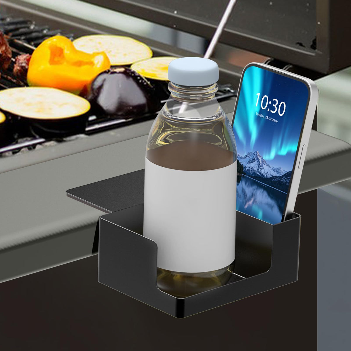 Sirozi easy-stick attachment on metal surface requires no tools.