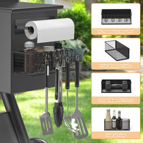 Sirozi magnetic rack holds tools and spices within arm's reach.