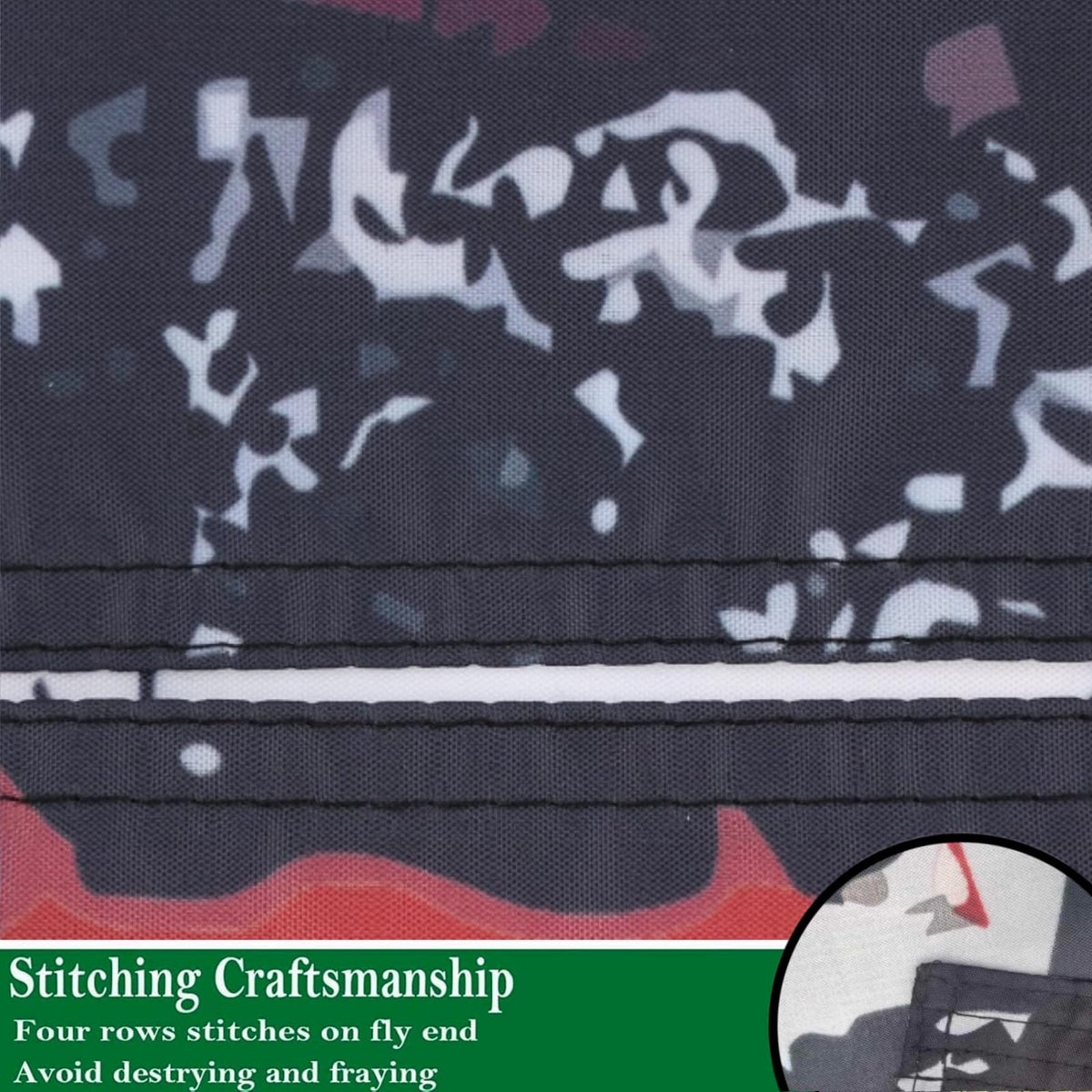 Sirrail Betsy Ross flag 3x5 stitching and canvas header for durability