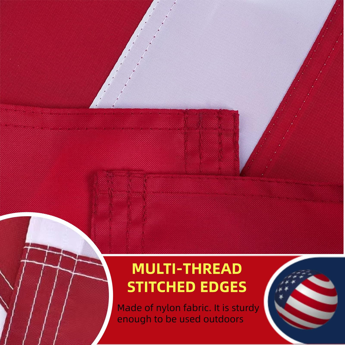 Sirrail heavy-duty polyester flag ready for all-weather winds.