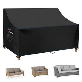 SIRUITON 4-seat sofa cover front view protects outdoor furniture from weather