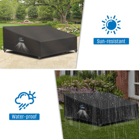 SIRUITON easy-clean outdoor furniture cover cleans with rinse or wipe