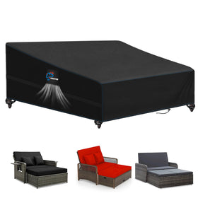 SIRUITON garden daybed cover protects 61W x 48D x 37H from rain and sun