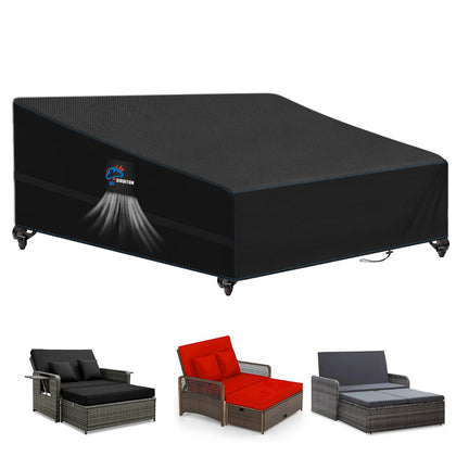 SIRUITON garden daybed cover protects 61W x 48D x 37H from rain and sun