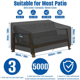 SIRUITON heavy-duty 500D Oxford fabric close-up shows rugged durability