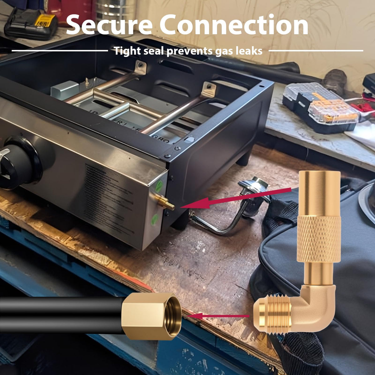 SISABAMA demonstration of a secure, low-pressure connection on a propane line