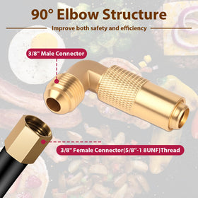 SISABAMA packaging showing 1 brass elbow adapter for outdoor storage