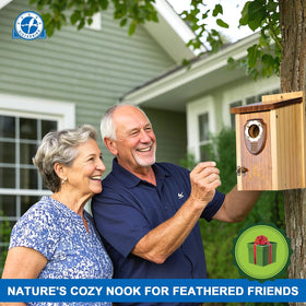 SISTERBIRD bluebird house predator guard design: shielded entrance for safeguarding young birds.
