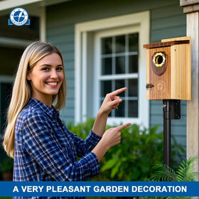 SISTERBIRD bluebird nest built-in ladder: easy feeding access for young birds.