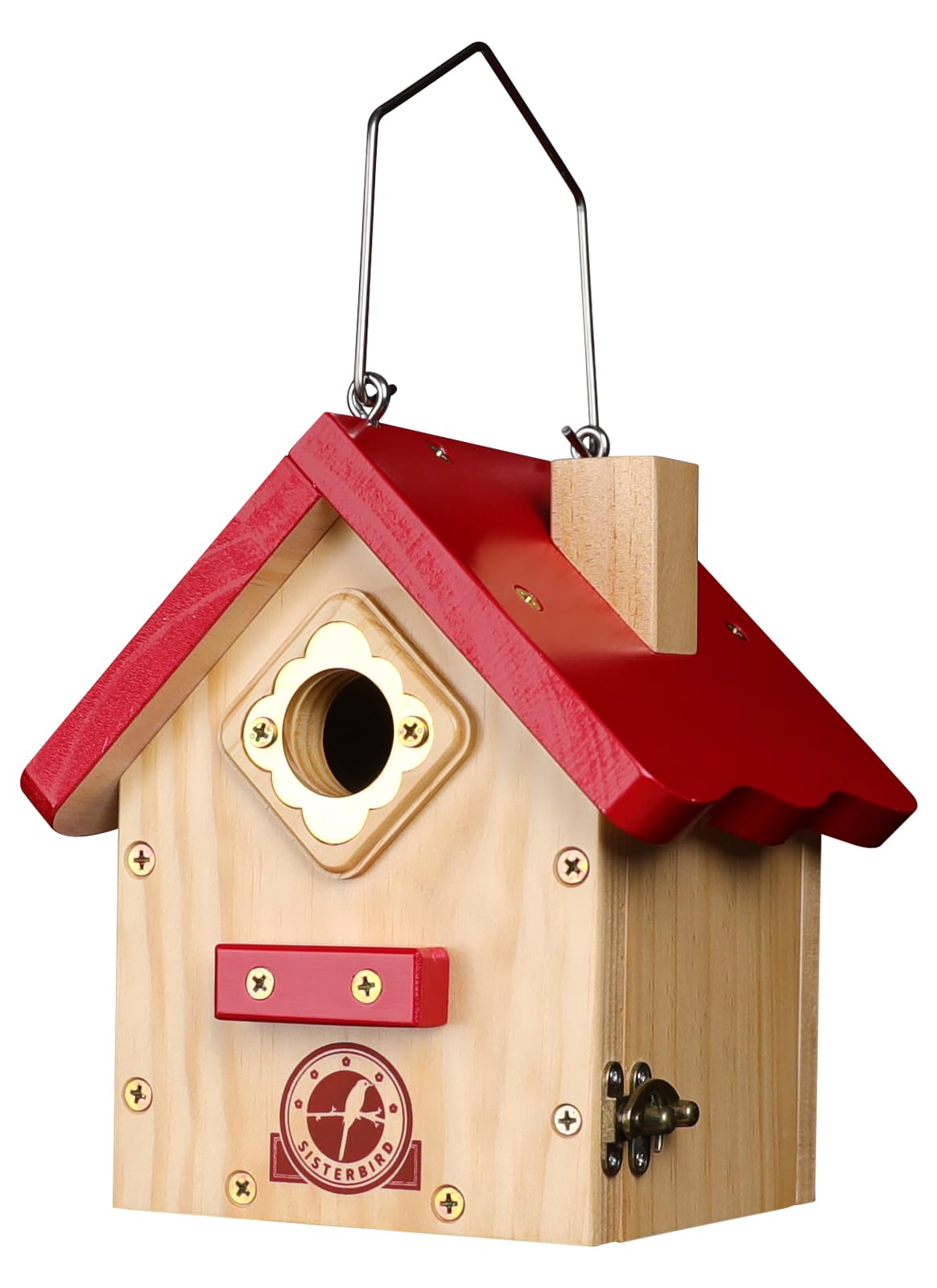 SISTERBIRD Wren Bird House with hanging design offers a safe outdoor nesting site.