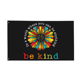 Siiuuol world kindness flag on porch for vibrant outdoor decor and message visibility.