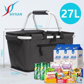 SIYUAN insulated basket with foam lining keeps beverages chilly for hours.