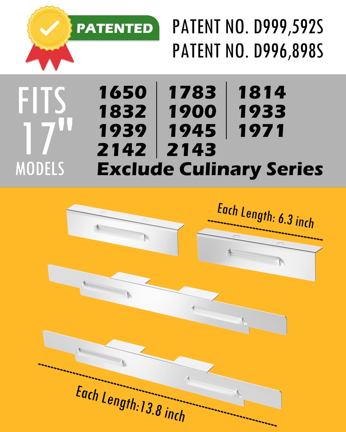 Sivsis compatible with most Blackstone 17-inch griddles and models.