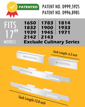 Sivsis compatible with most Blackstone 17-inch griddles and models.