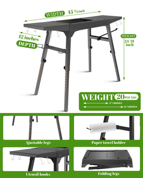 Sivsis Blackstone stand compatible with 17 and 22-inch griddles.