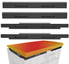Sivsis magnetic wind guards on 28XL, front view, enhance heat stability while grilling
