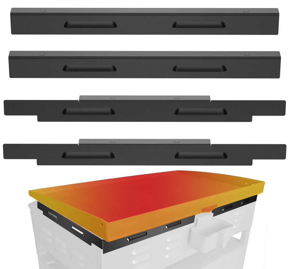Sivsis magnetic wind guards on 28XL, front view, enhance heat stability while grilling