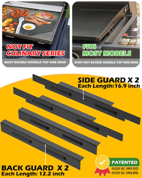 Fully compatible with Blackstone 28XL, non-interfering with lids and side tables