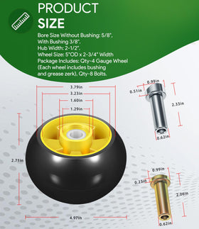 Sixcow AM125172 kit compatible with multiple John Deere deck sizes.