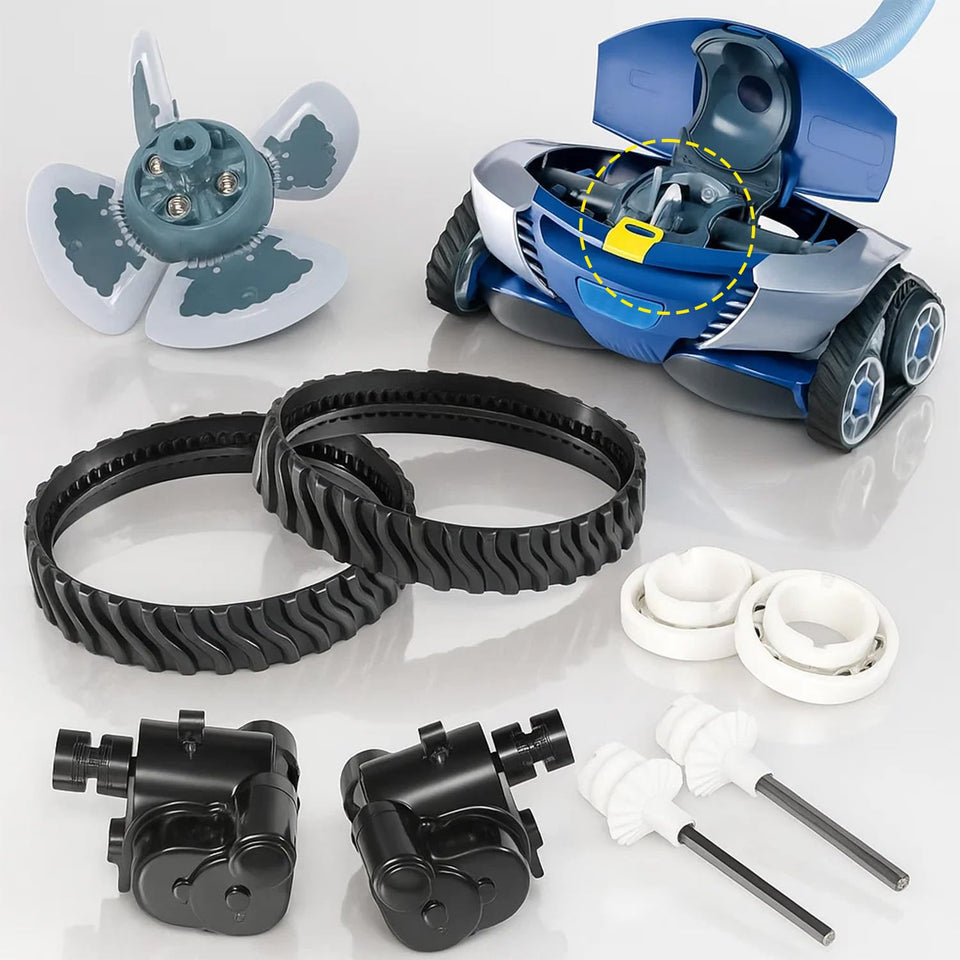 Sixcow MX8 tune up kit box showing compatible Zodiac parts for maintenance and repair