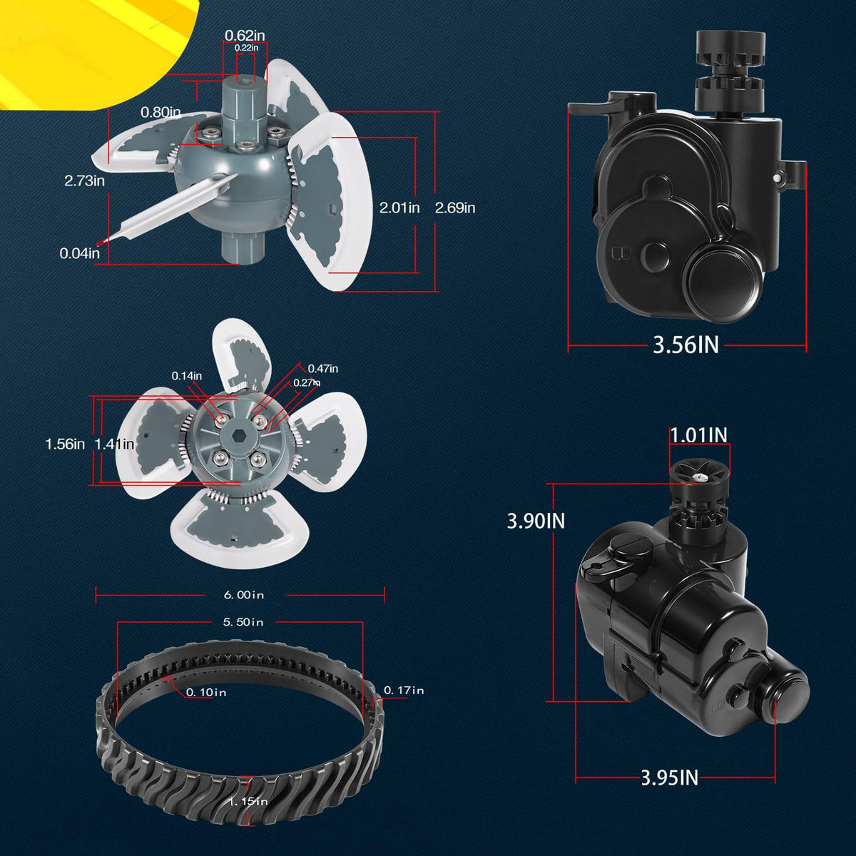 Sixcow Heavy-Duty Tracks prepared for durable pool floor cleaning