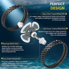 Sixcow drive shafts ensure precise alignment and smooth cleaning.