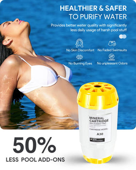Sixcow pool water clarity surface shows sparkling, balanced water from mineral technology.