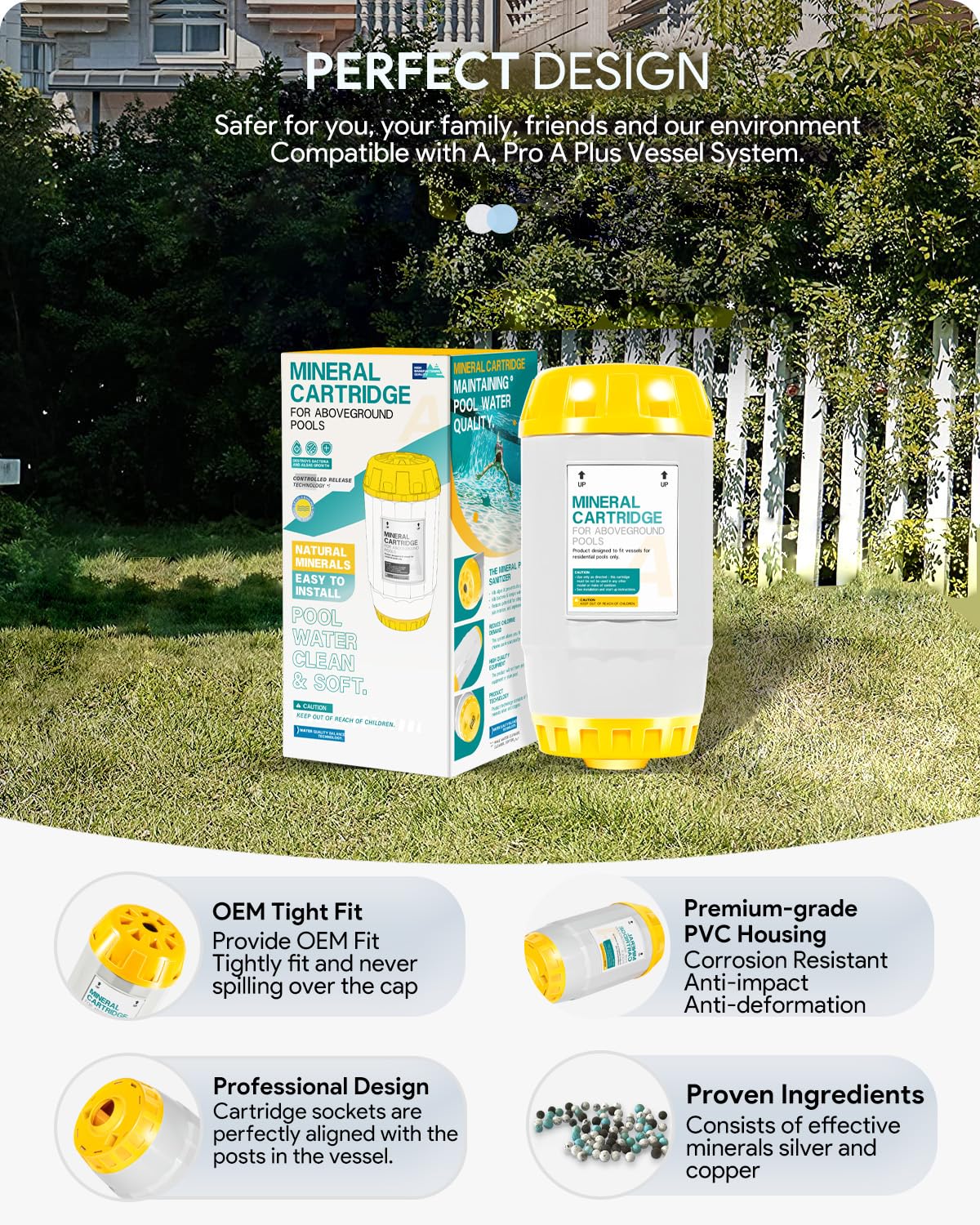 Sixcow premium PVC housing offers corrosion resistance and long-lasting durability.