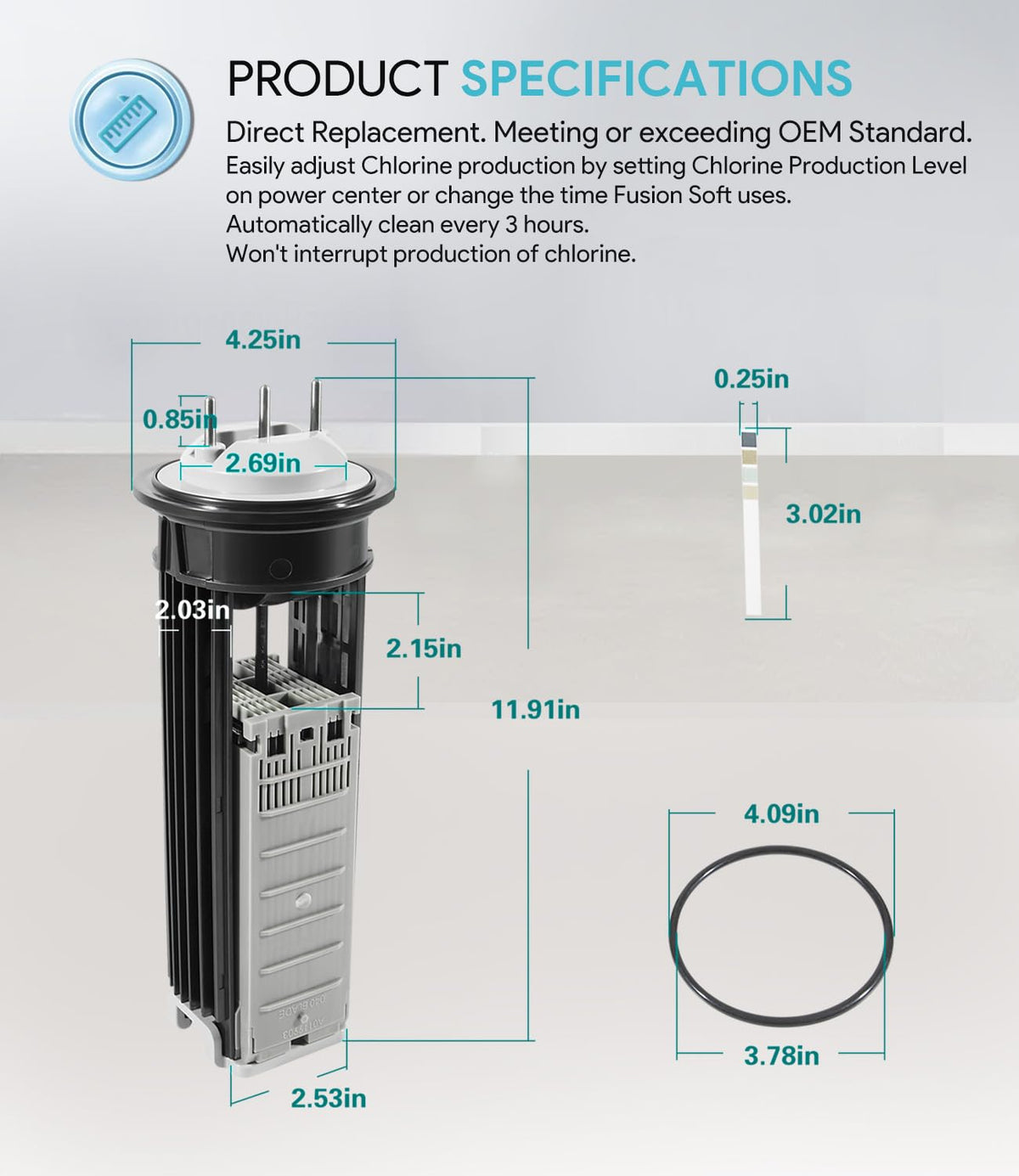 Sixcow R0503000 helps achieve crystal-clear pool water.