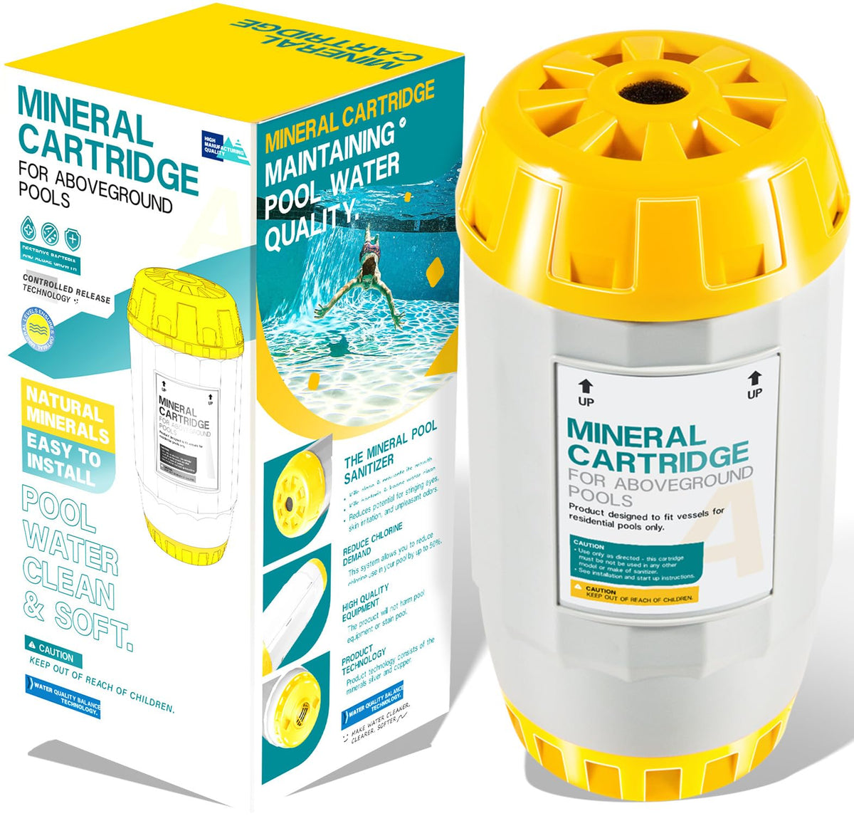 Sixcow replacement Nature2 A30 mineral cartridge ensures compatibility with A units for steady pool maintenance.