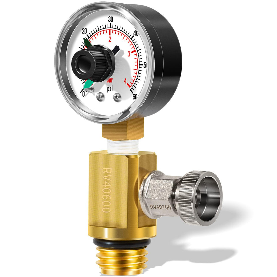 Sixcow RV40600 brass air-relief valve ready for air release in pool filters.
