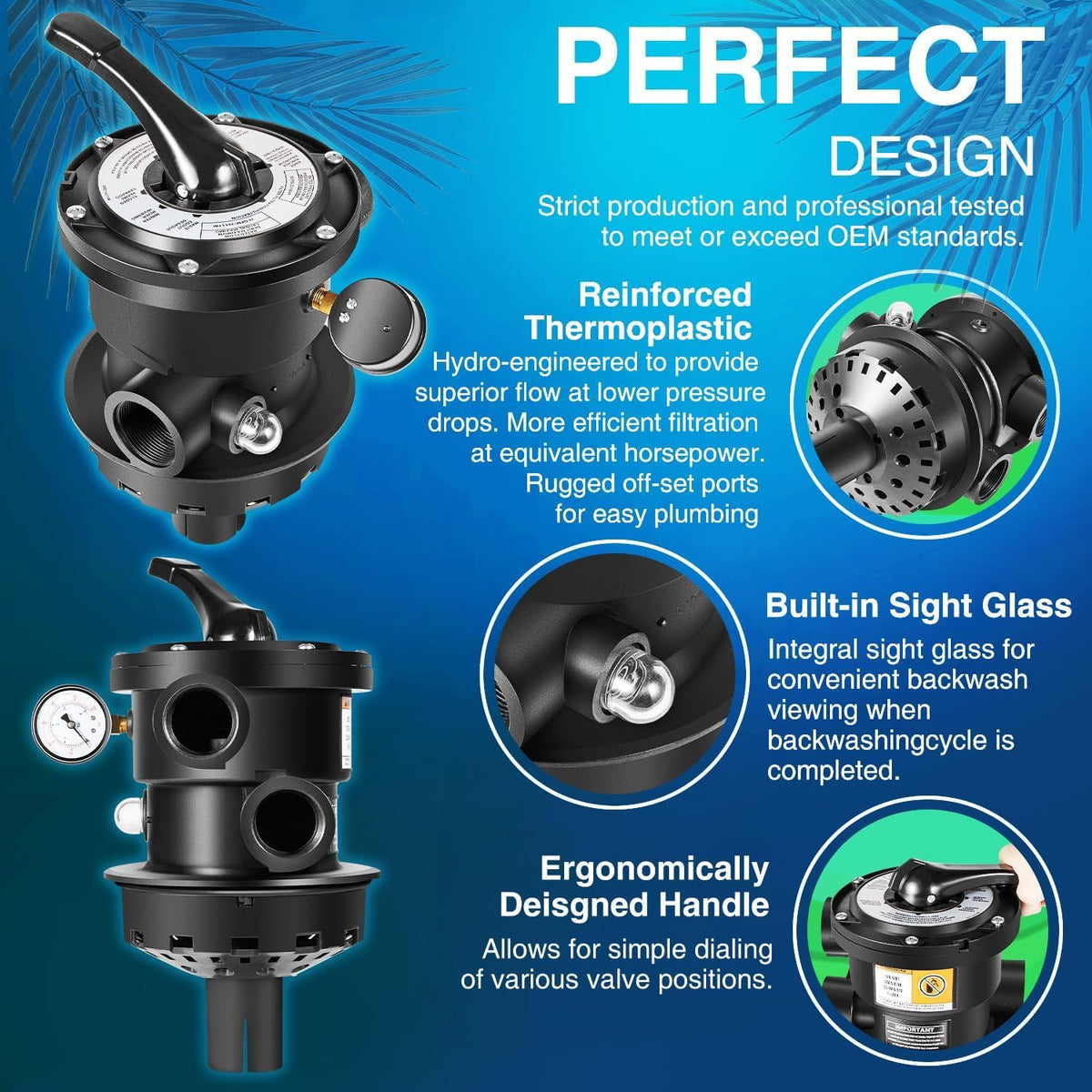 Sixcow SP0714T durable ABS body for long-lasting pool equipment