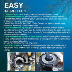 Sixcow SP0714T built-in sight glass for quick backwash checks