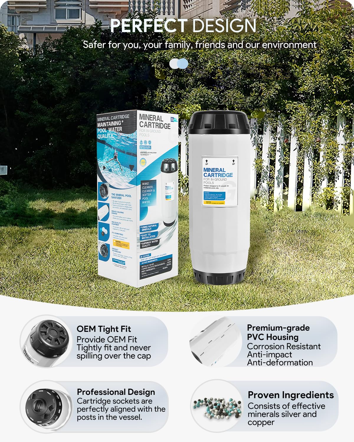 Sixcow water stays crystal clear and algae-free.