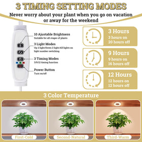 SIYOMG ceiling light with 3/9/12h timer ensures daily cycling.