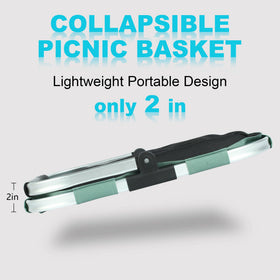 SIYUAN picnic basket open dimensions show roomy top for groceries