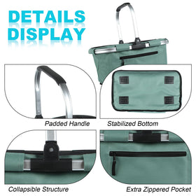 SIYUAN picnic basket with handle is portable for travel and daily use