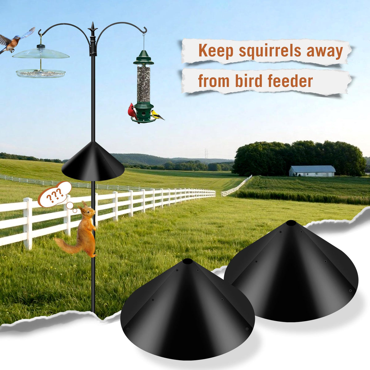 SJPLZQC outdoor bird feeder protection keeps feeding areas safe.