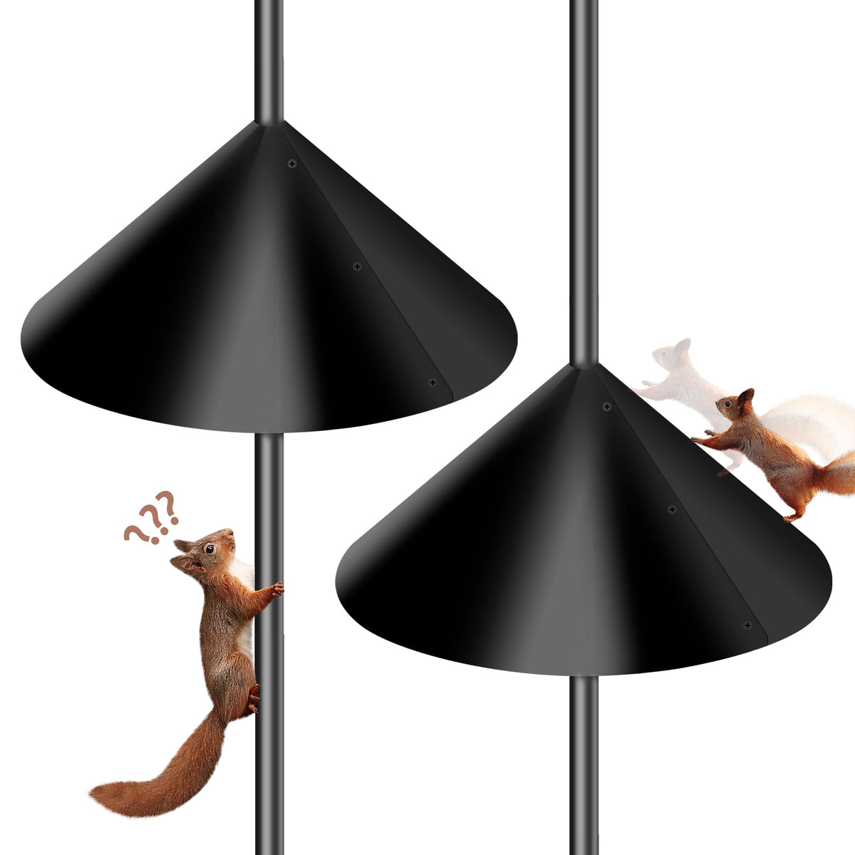 SJPLZQC squirrel baffle guard for bird feeder pole protects feeders from squirrels.