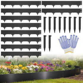 SJPULMO 10-pack metal landscape edging for clean, durable lawn borders.