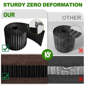 SJPULMO 3D corrugated edge design strengthens borders for neat flower beds.