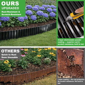 SJPULMO galvanized steel edging highlights rustproof performance for lasting borders