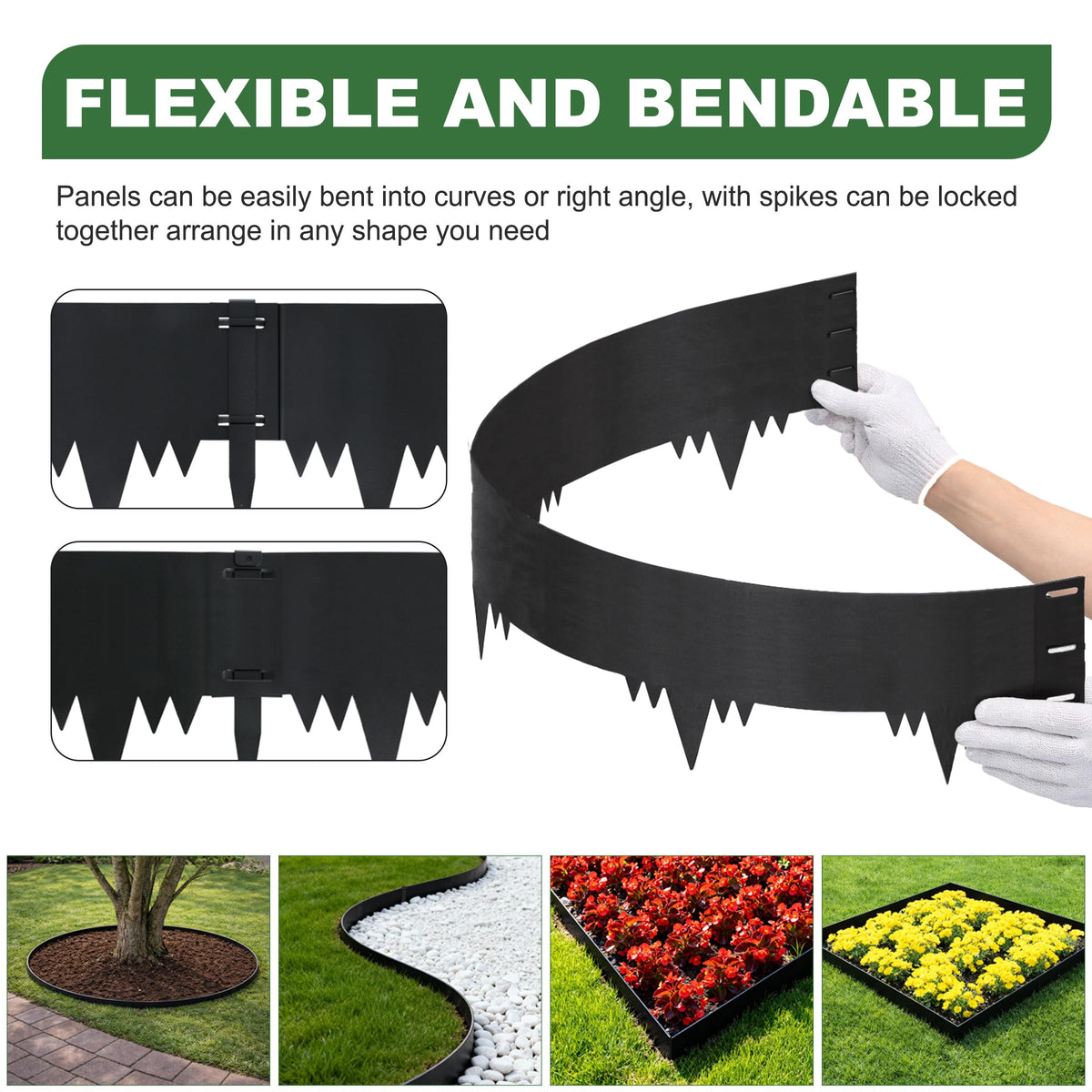 SJPULMO latch stakes secure panels quickly for a stable border.