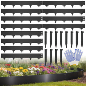 SJPULMO metal landscape edging 12-pack creates a clean, durable border for beds and lawns.