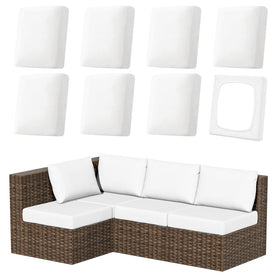 SK Studio 8pc outdoor cushion slipcovers fit 20–26 inch cushions for versatile use