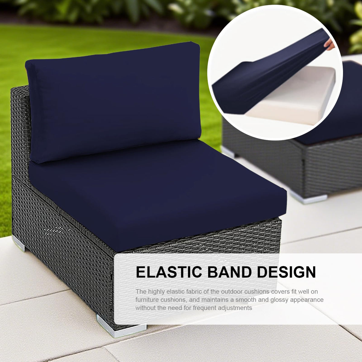 Protects cushions from spills, stains, and pet hair for cleaner furniture